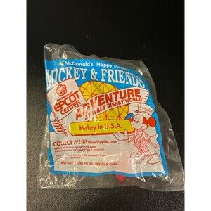 1993 McDonald’s Disney Mickey in USA Happy Meal Toy Sealed